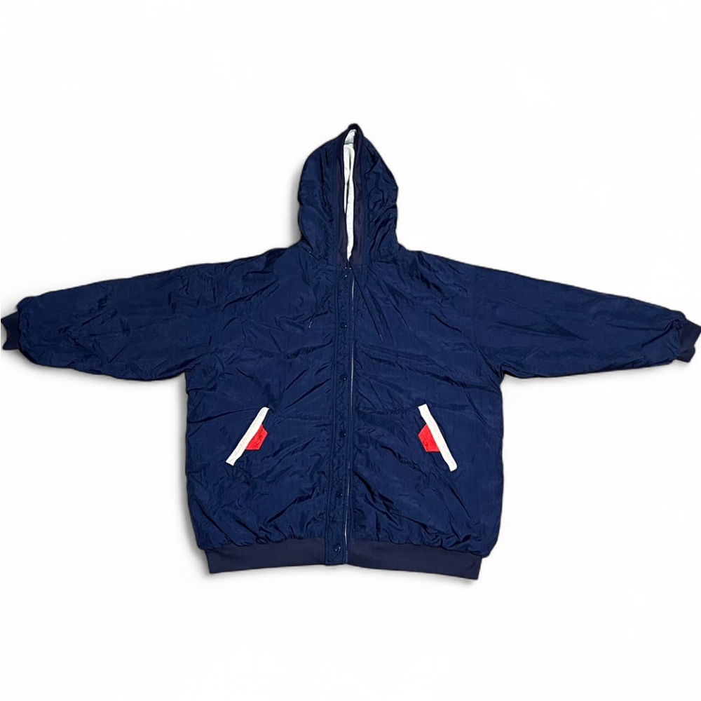 Basic Editions Reversible Jacket - Red, Blue, Gray - image 3